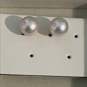 18k white gold Natural Pearl Earrings